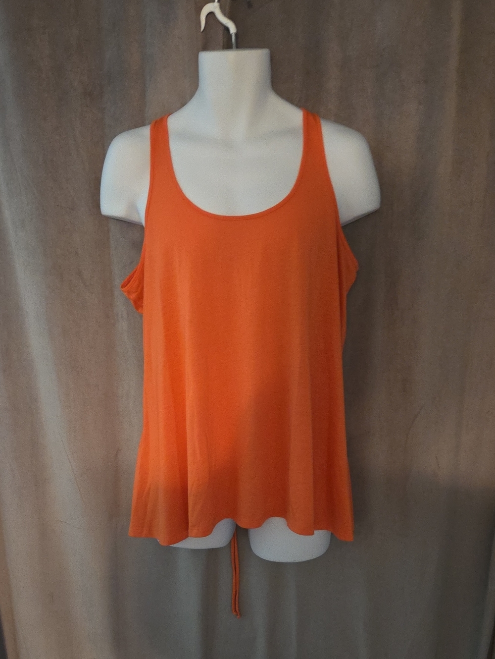 Addition Elle 2X Bright Orange Scoop Neck Tank